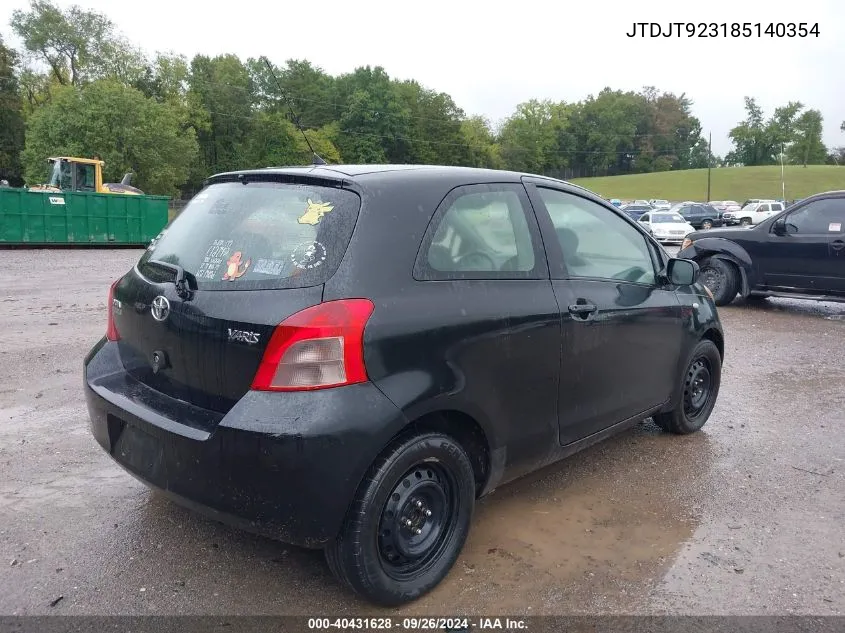 JTDJT923185140354 2008 Toyota Yaris