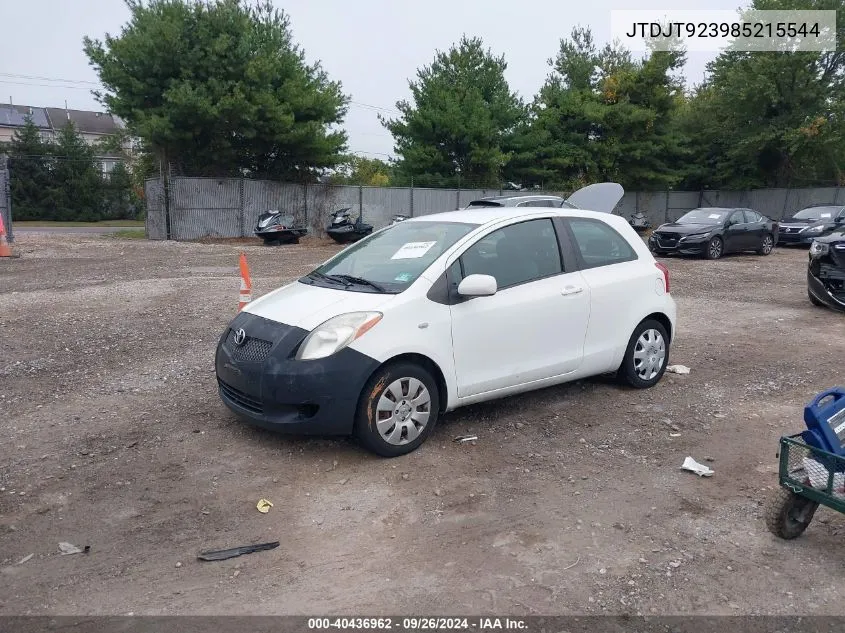 2008 Toyota Yaris VIN: JTDJT923985215544 Lot: 40436962