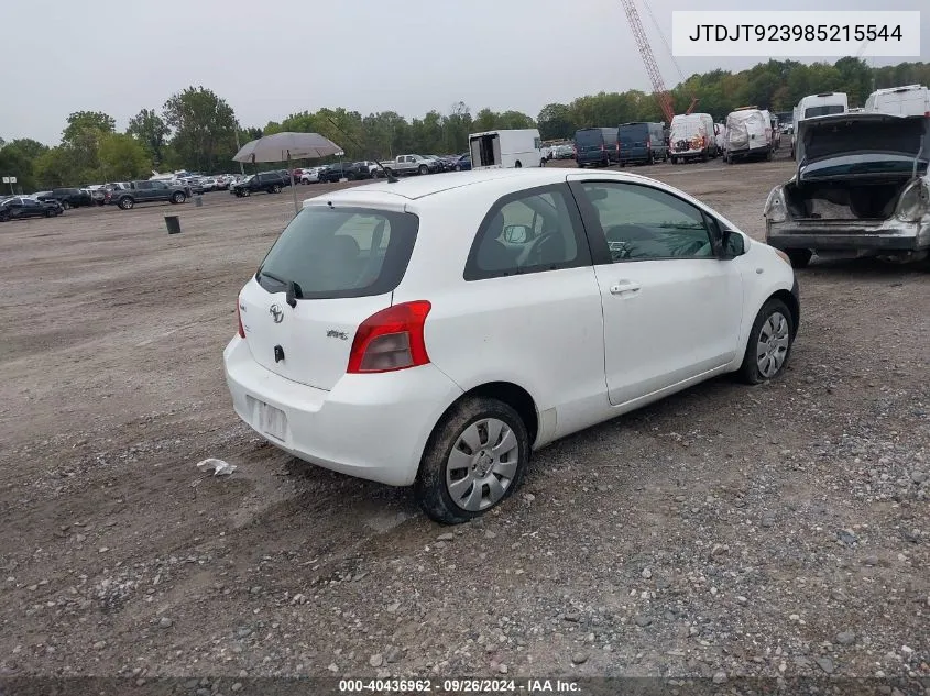 JTDJT923985215544 2008 Toyota Yaris