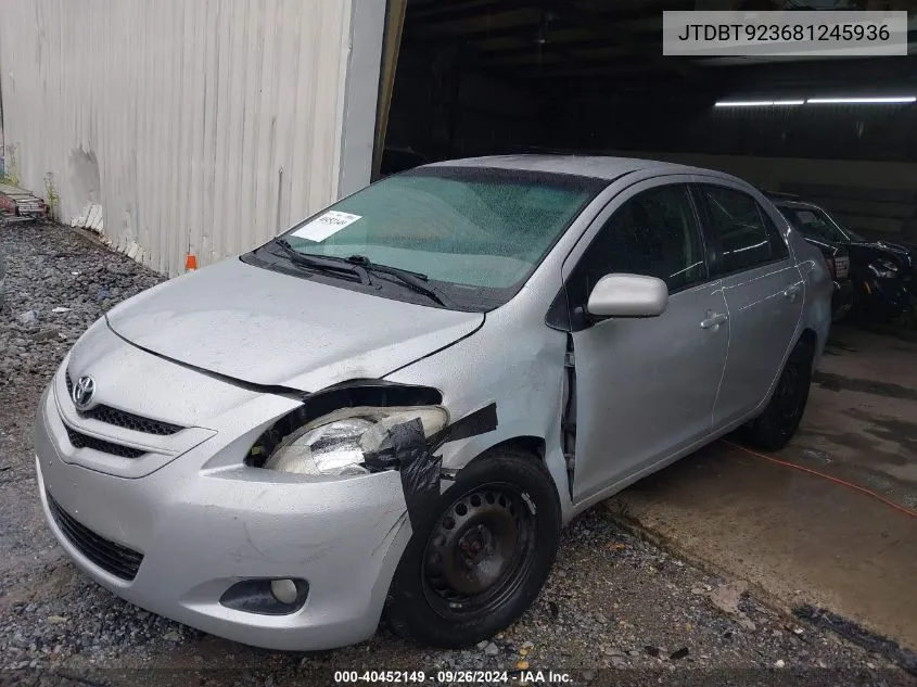 JTDBT923681245936 2008 Toyota Yaris