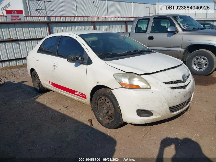 JTDBT923884040925 2008 Toyota Yaris