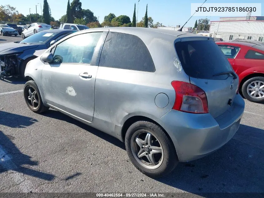 JTDJT923785186030 2008 Toyota Yaris