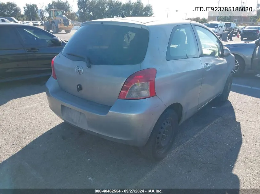 JTDJT923785186030 2008 Toyota Yaris