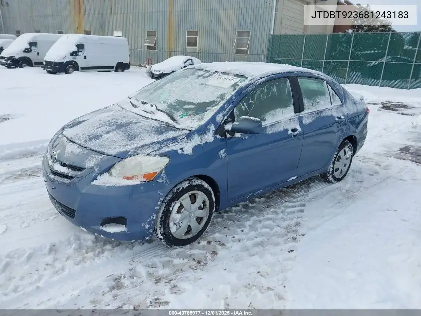JTDBT923681243183 2008 Toyota Yaris