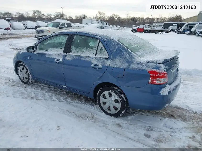 JTDBT923681243183 2008 Toyota Yaris