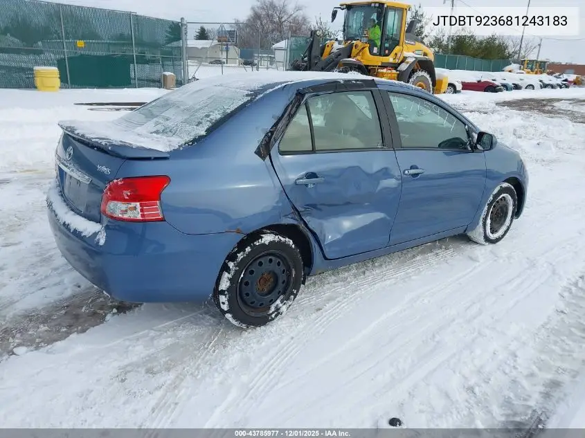 JTDBT923681243183 2008 Toyota Yaris