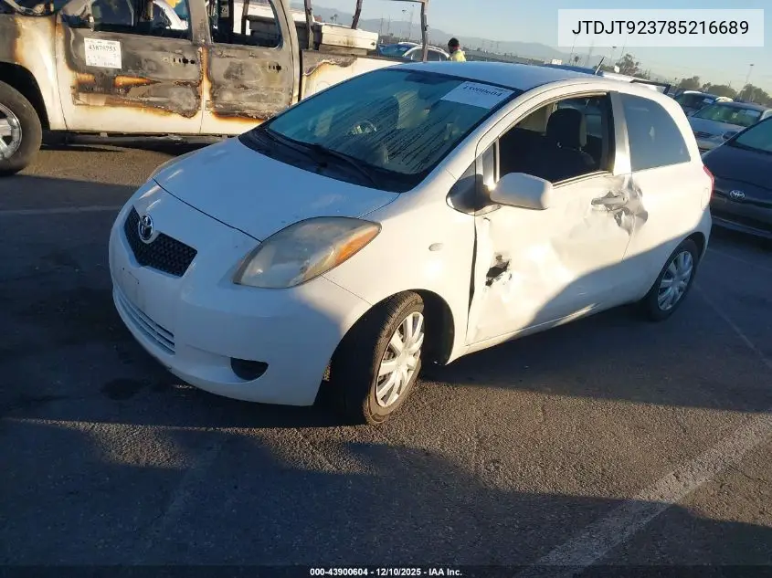 JTDJT923785216689 2008 Toyota Yaris