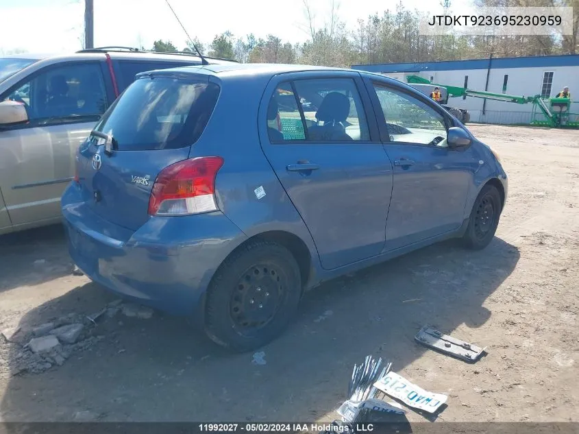 2009 Toyota Yaris VIN: JTDKT923695230959 Lot: 11992027