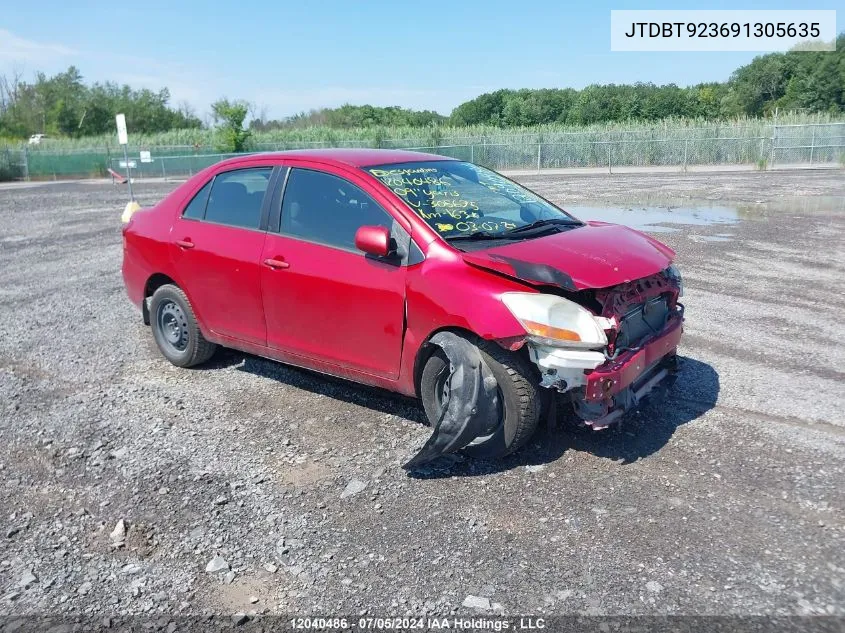 2009 Toyota Yaris VIN: JTDBT923691305635 Lot: 12040486