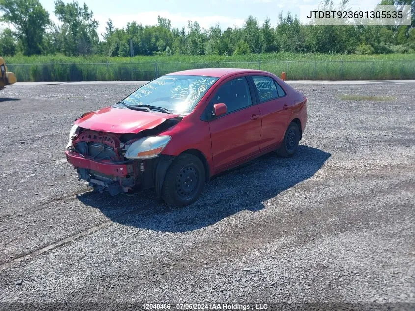 2009 Toyota Yaris VIN: JTDBT923691305635 Lot: 12040486