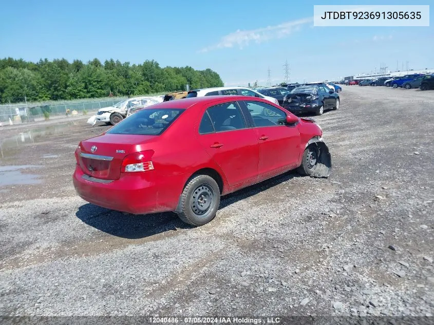 2009 Toyota Yaris VIN: JTDBT923691305635 Lot: 12040486