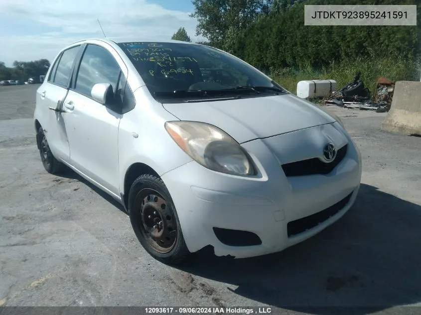 2009 Toyota Yaris VIN: JTDKT923895241591 Lot: 12093617