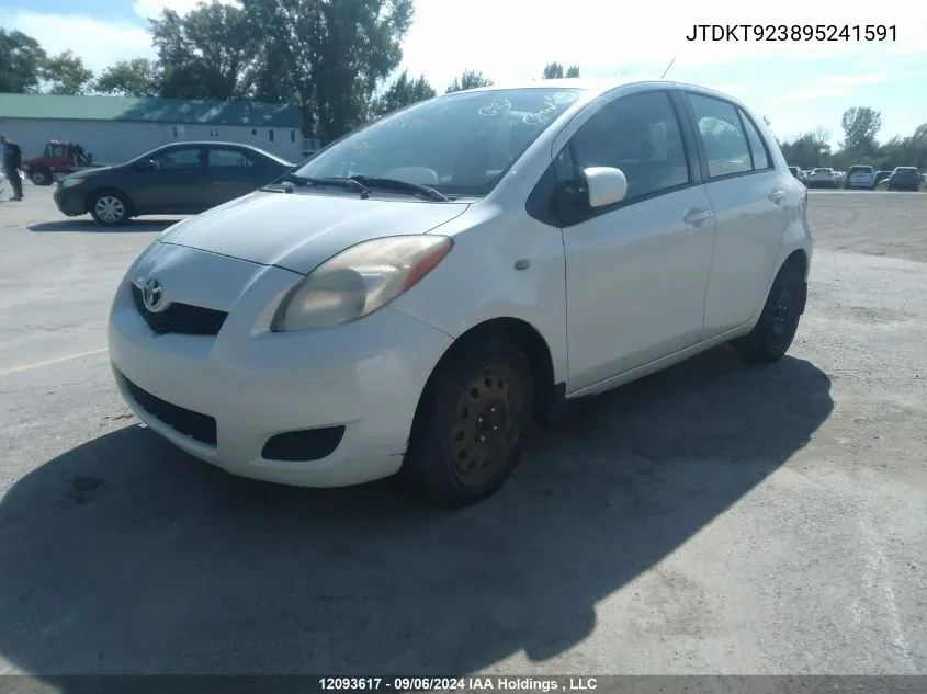 2009 Toyota Yaris VIN: JTDKT923895241591 Lot: 12093617