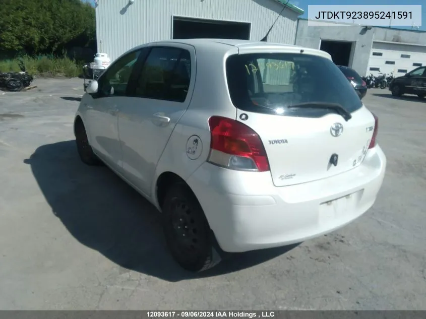 2009 Toyota Yaris VIN: JTDKT923895241591 Lot: 12093617