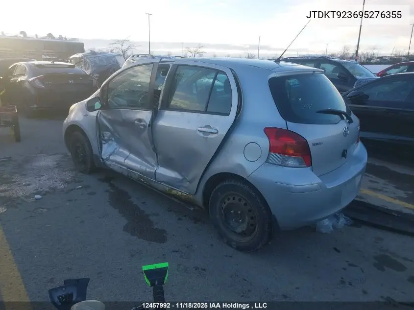 JTDKT923695276355 2009 Toyota Yaris