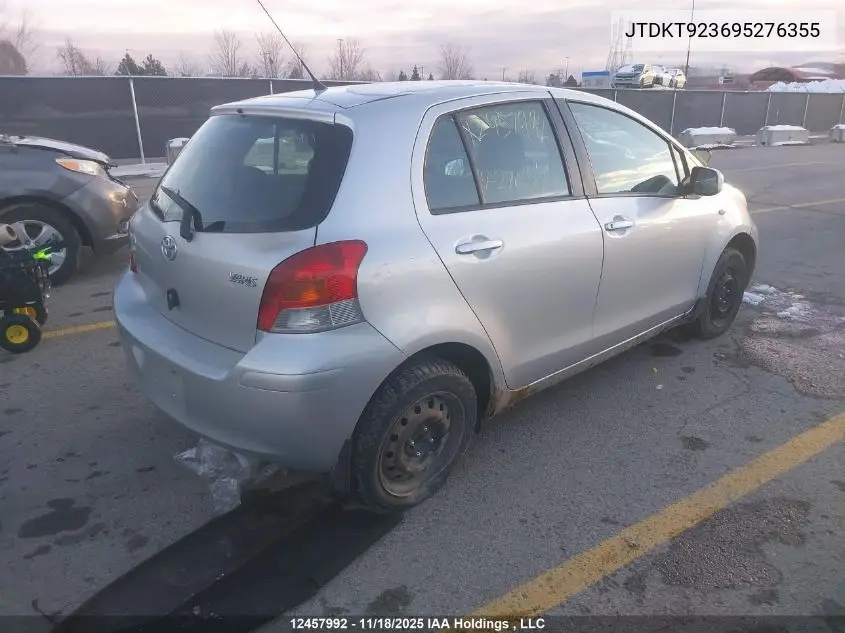 JTDKT923695276355 2009 Toyota Yaris
