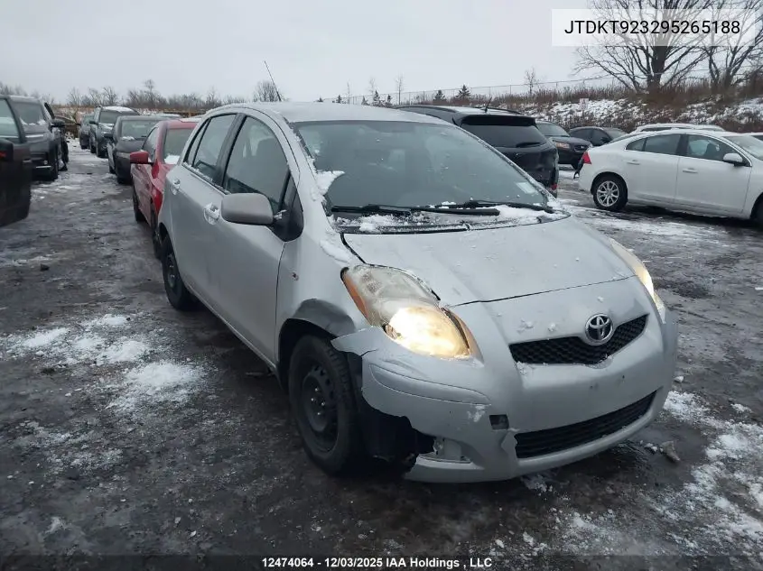 JTDKT923295265188 2009 Toyota Yaris Rs