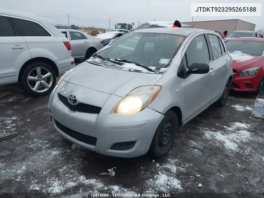 JTDKT923295265188 2009 Toyota Yaris Rs