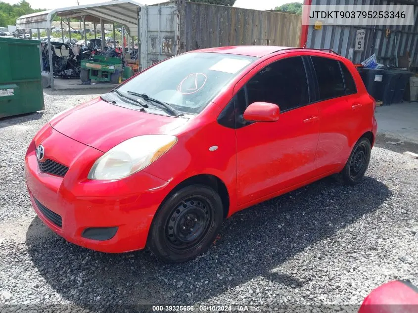 JTDKT903795253346 2009 Toyota Yaris