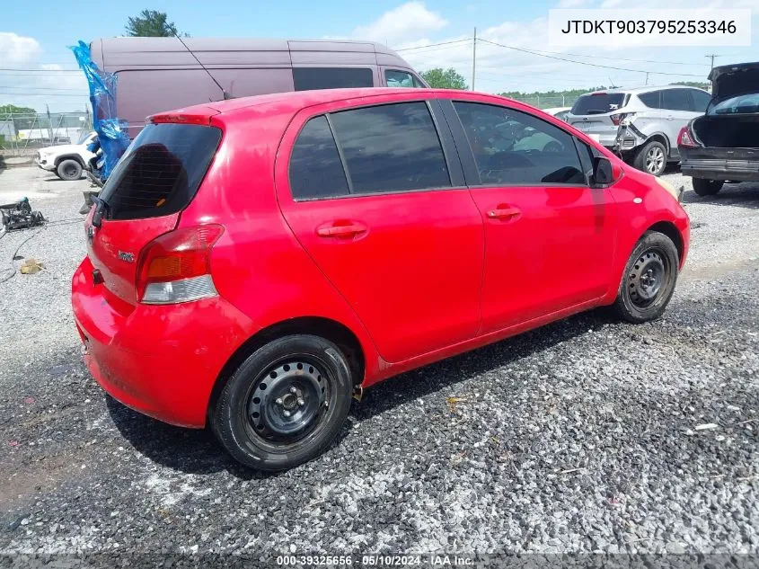 JTDKT903795253346 2009 Toyota Yaris