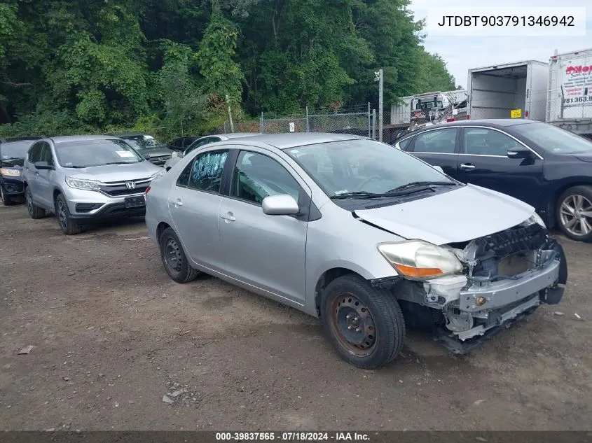 2009 Toyota Yaris VIN: JTDBT903791346942 Lot: 39837565