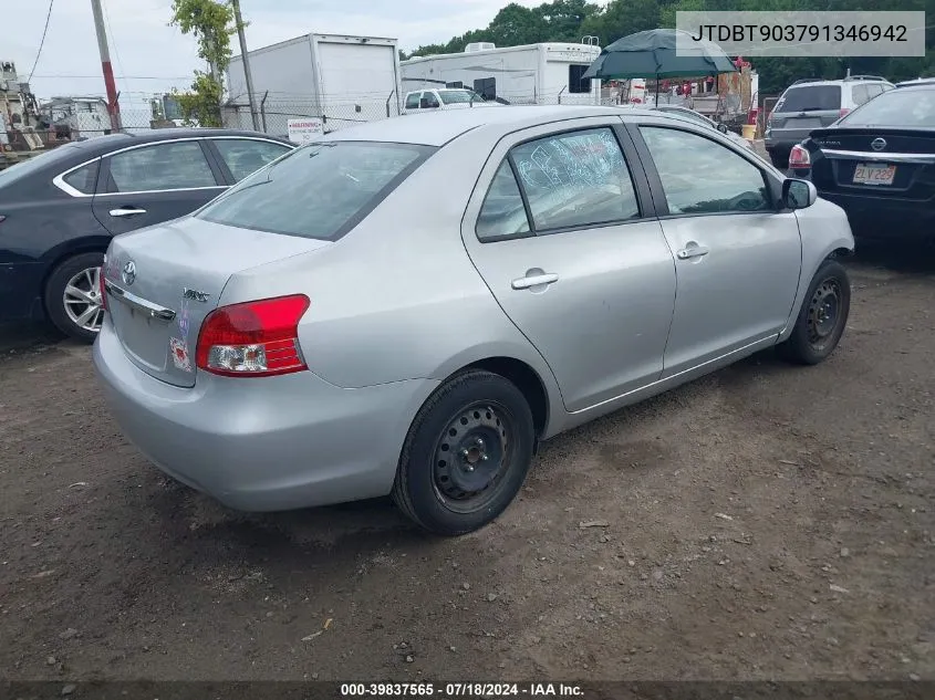 2009 Toyota Yaris VIN: JTDBT903791346942 Lot: 39837565