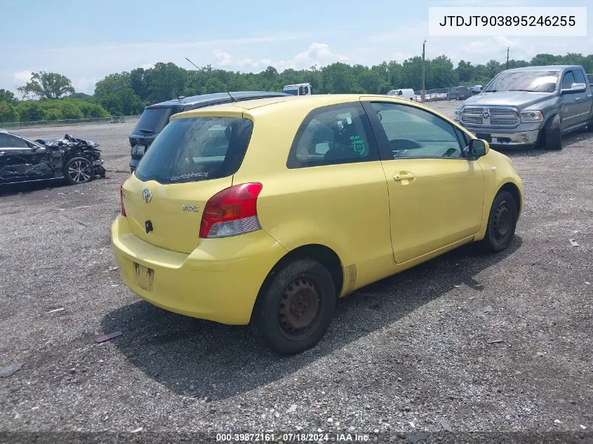 2009 Toyota Yaris VIN: JTDJT903895246255 Lot: 39872161