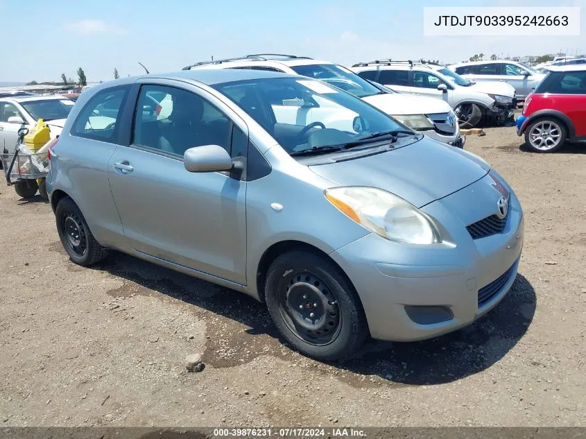 2009 Toyota Yaris VIN: JTDJT903395242663 Lot: 39876231