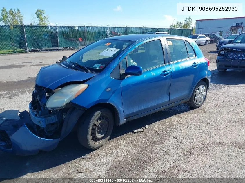 2009 Toyota Yaris VIN: JTDKT903695262930 Lot: 40311146