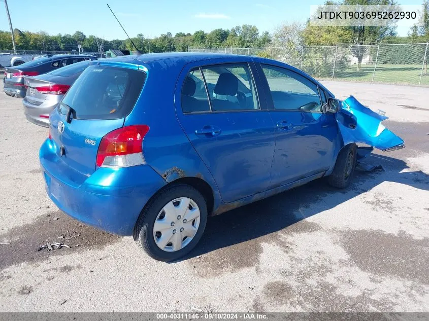 2009 Toyota Yaris VIN: JTDKT903695262930 Lot: 40311146