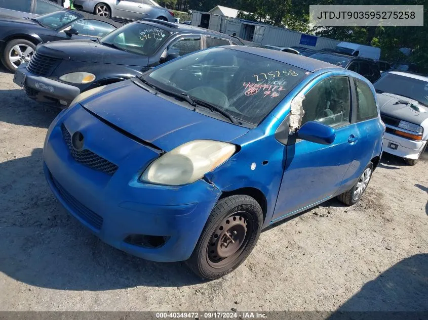 2009 Toyota Yaris VIN: JTDJT903595275258 Lot: 40349472