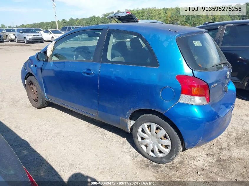 JTDJT903595275258 2009 Toyota Yaris