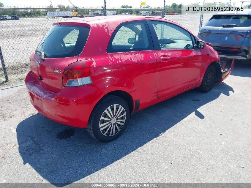 2009 Toyota Yaris VIN: JTDJT903695230765 Lot: 40354885