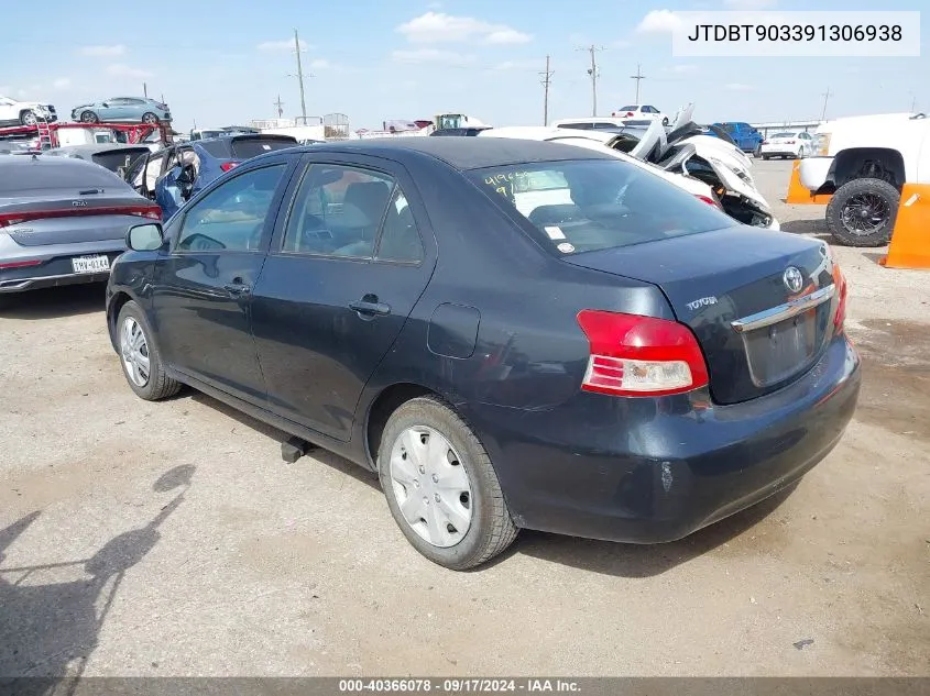 2009 Toyota Yaris VIN: JTDBT903391306938 Lot: 40366078