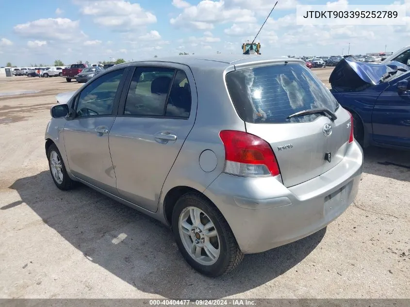 JTDKT903395252789 2009 Toyota Yaris