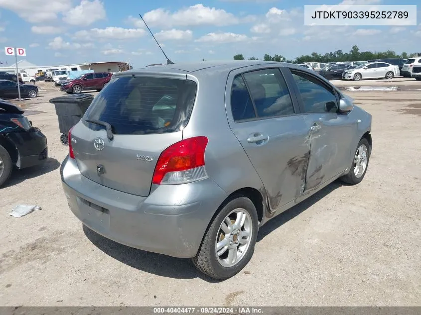 JTDKT903395252789 2009 Toyota Yaris