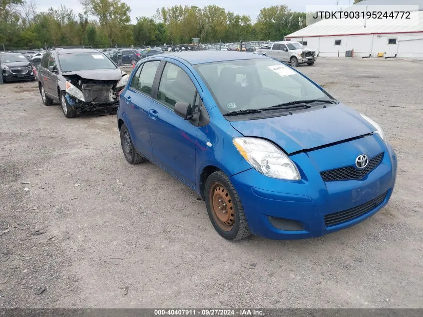 2009 Toyota Yaris VIN: JTDKT903195244772 Lot: 40407911