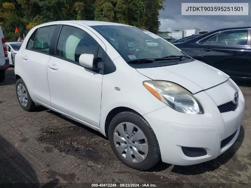 2009 Toyota Yaris VIN: JTDKT903595251501 Lot: 40412249