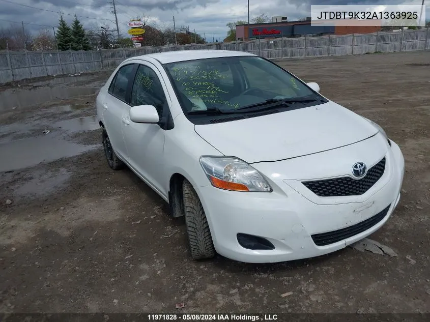 JTDBT9K32A1363925 2010 Toyota Yaris