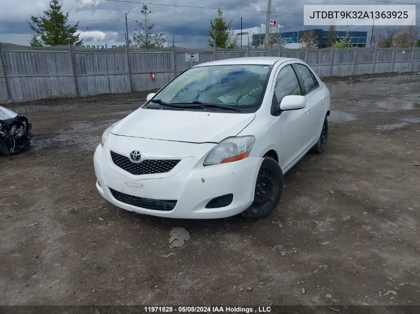 JTDBT9K32A1363925 2010 Toyota Yaris