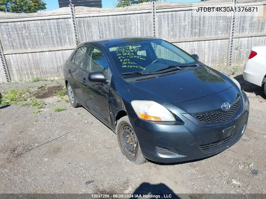 JTDBT4K30A1376871 2010 Toyota Yaris