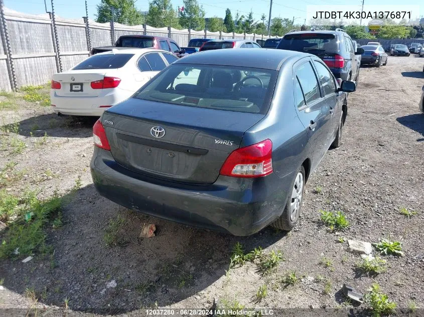 JTDBT4K30A1376871 2010 Toyota Yaris