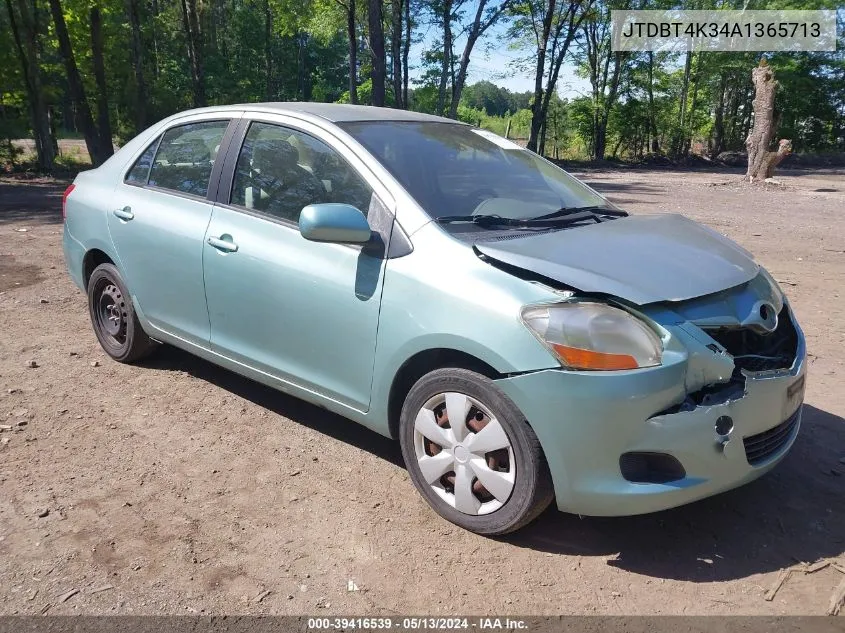 2010 Toyota Yaris VIN: JTDBT4K34A1365713 Lot: 39416539