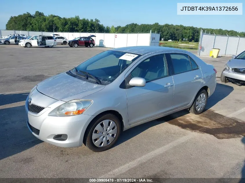 2010 Toyota Yaris VIN: JTDBT4K39A1372656 Lot: 39905478