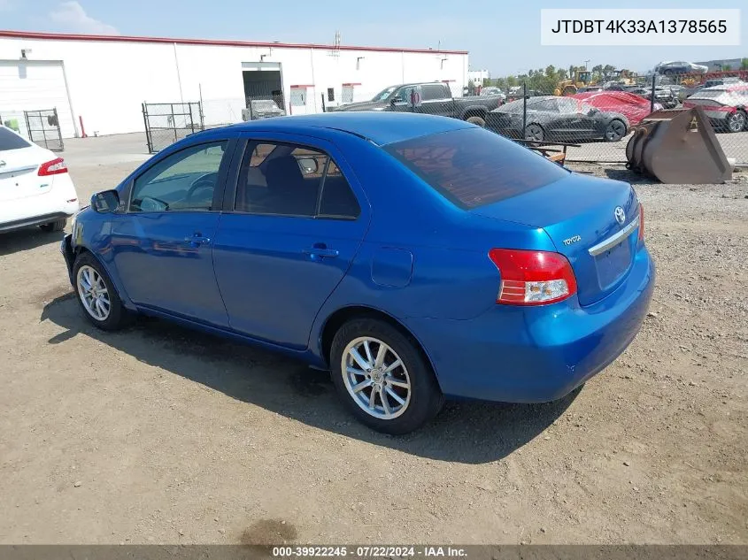 JTDBT4K33A1378565 2010 Toyota Yaris