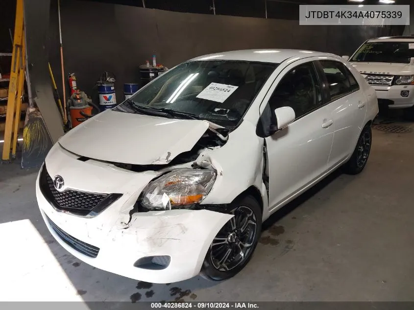 JTDBT4K34A4075339 2010 Toyota Yaris