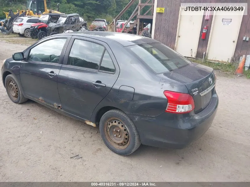 2010 Toyota Yaris VIN: JTDBT4K3XA4069349 Lot: 40316231