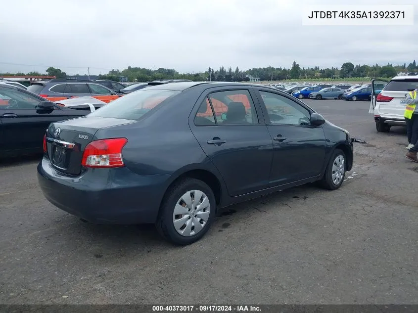 2010 Toyota Yaris VIN: JTDBT4K35A1392371 Lot: 40373017