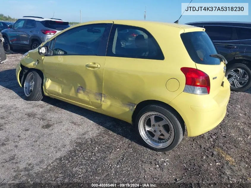 JTDJT4K37A5318230 2010 Toyota Yaris