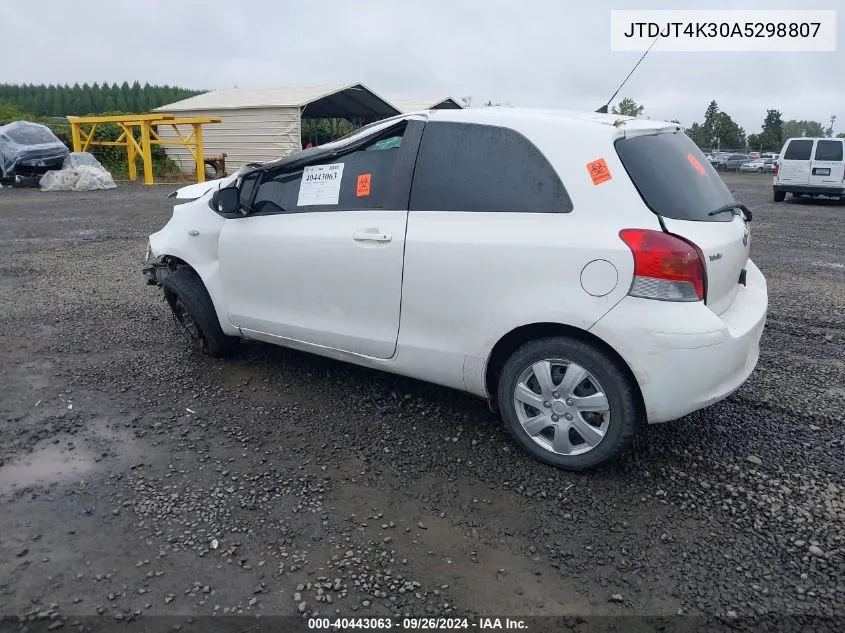 JTDJT4K30A5298807 2010 Toyota Yaris